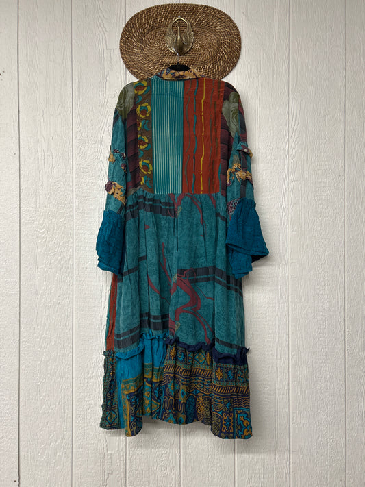 Crepe Sari Rhiannon Duster Dress 0226 058