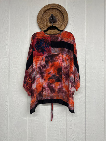 Crepe Sari Hi Lo Butterfly Top 0726 061