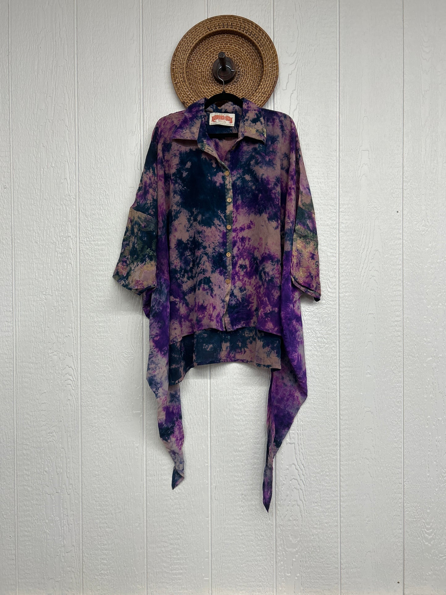 Crepe Sari Summer Nirvana Button Down 0626 128