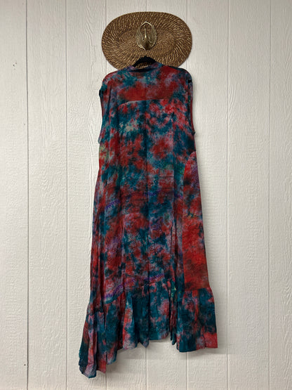 Crepe Sari Summer Dahlia Duster 0726 065