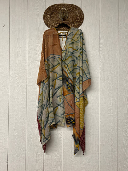 Crepe Sari Orchid Kimono 0626 003