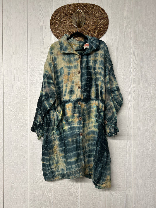 Aura Edit Koverlet Button Down Trench Coat 1026 030