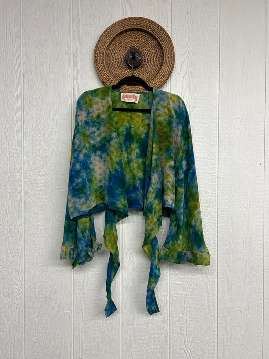Crepe Sari Zeppelin Crop Shrug 0426 195