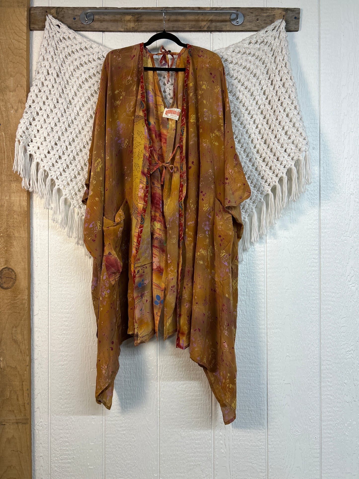 Crepe Sari Orchid Kimono 0626 162