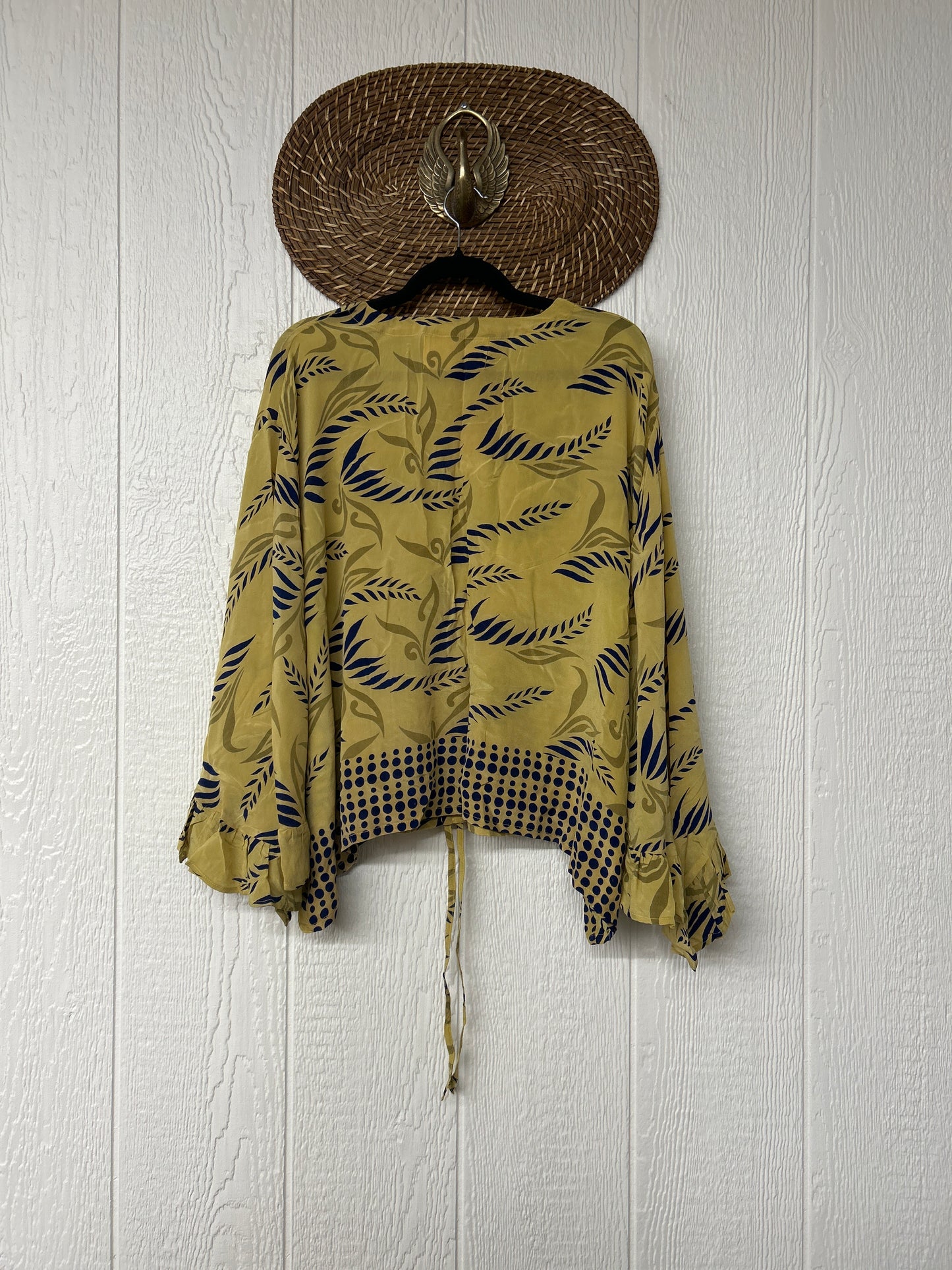 Crepe Sari Bell Sleeve Butterfly Top 0326 257