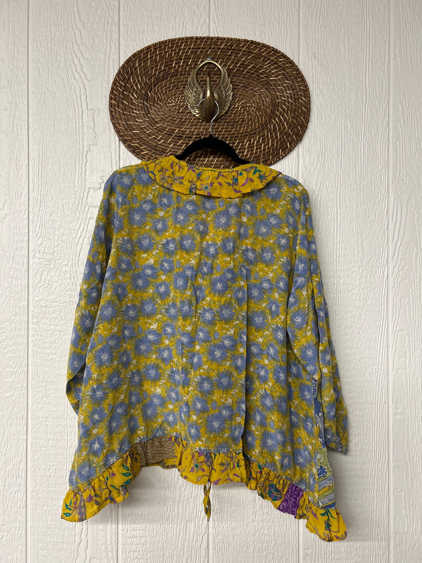 Crepe Sari Ruffle Daisy Blouse 0226 053