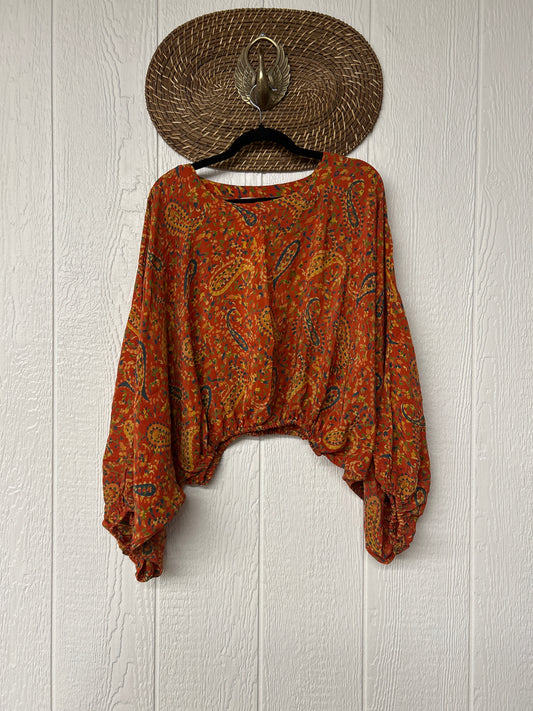 Crepe Sari Luna Crop Top 0126 162