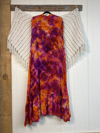 Crepe Sari Summer Dahlia Duster 0726 224