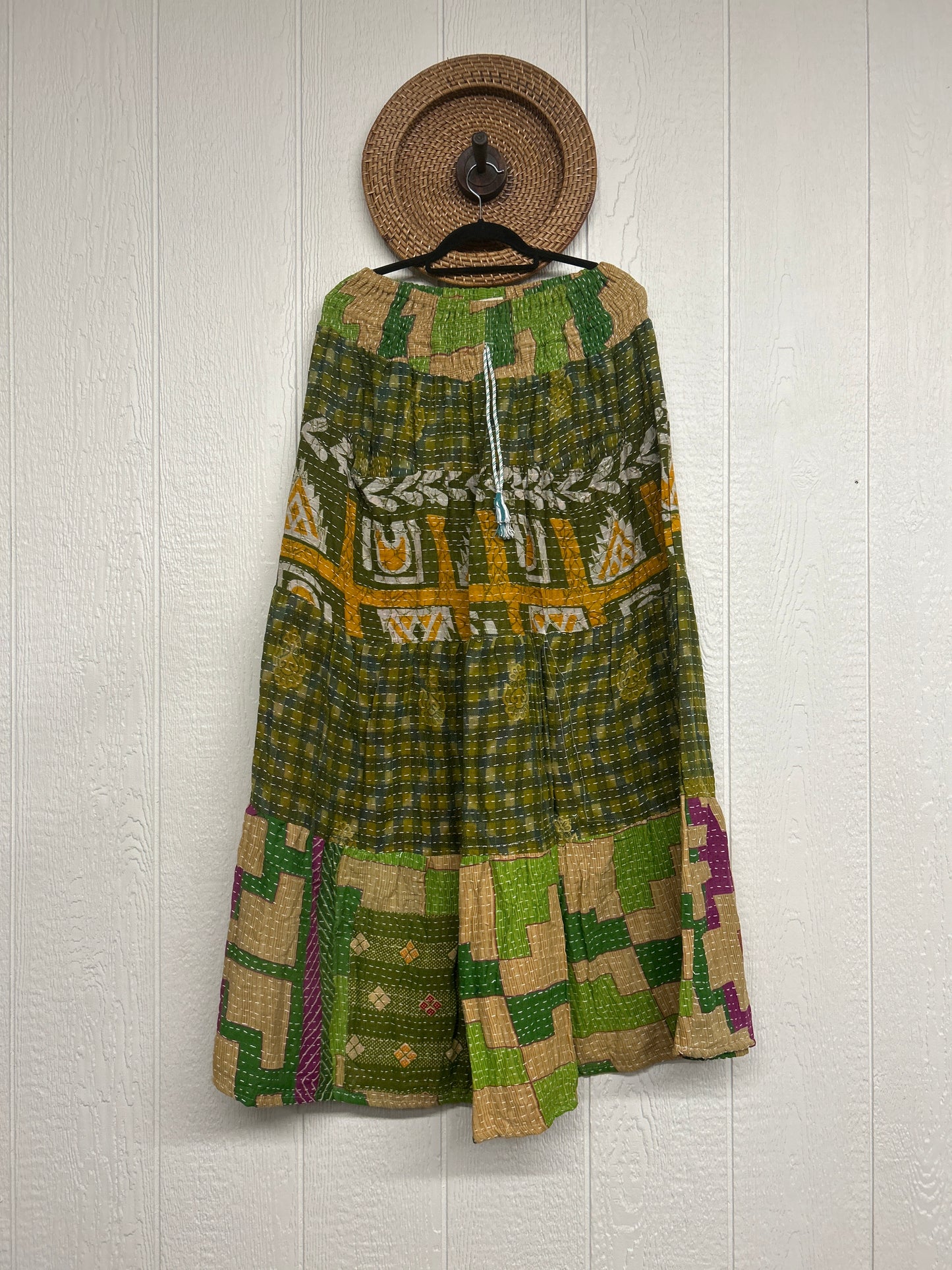 Pareo Kantha Lotus Maxi Skirt 0826 071