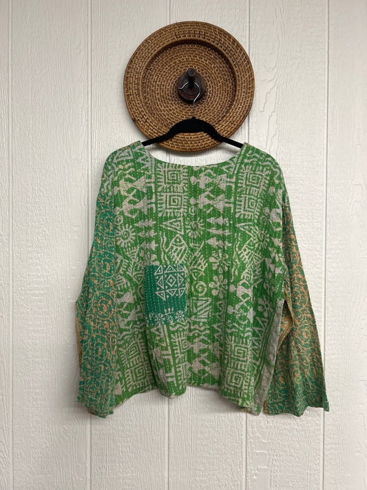 Pareo Kantha Wanderer Pocket Crop Top 0226 059