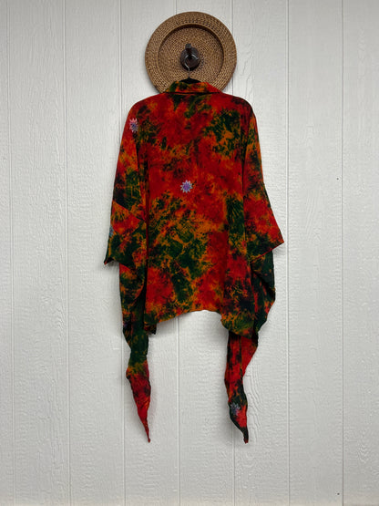 Crepe Sari Summer Nirvana Button Down 0626 211