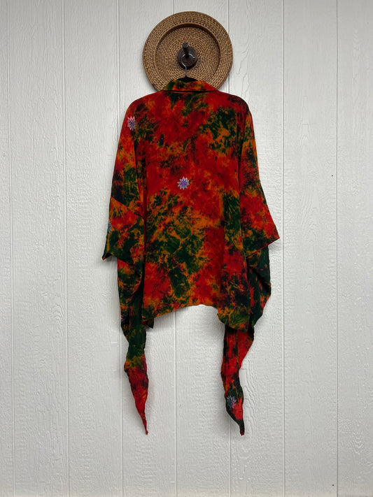 Crepe Sari Summer Nirvana Button Down 0626 211