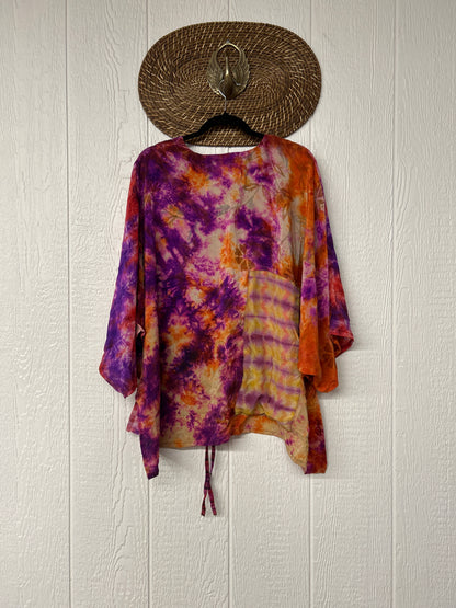 Crepe Sari Hi Lo Butterfly Top 0726 198