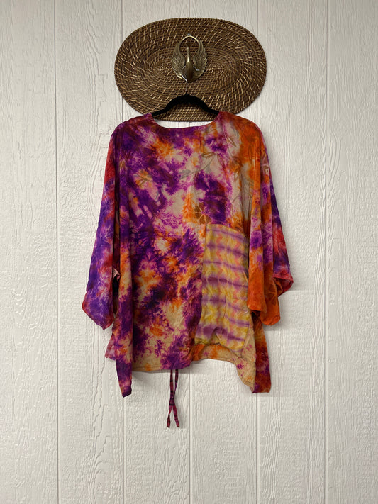 Crepe Sari Hi Lo Butterfly Top 0726 198