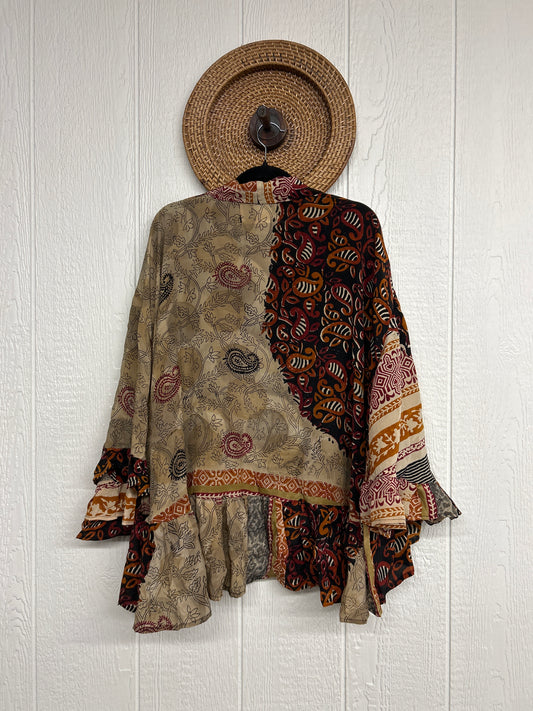 RETAIL Crepe Sari Wild Rose Top 0426 033