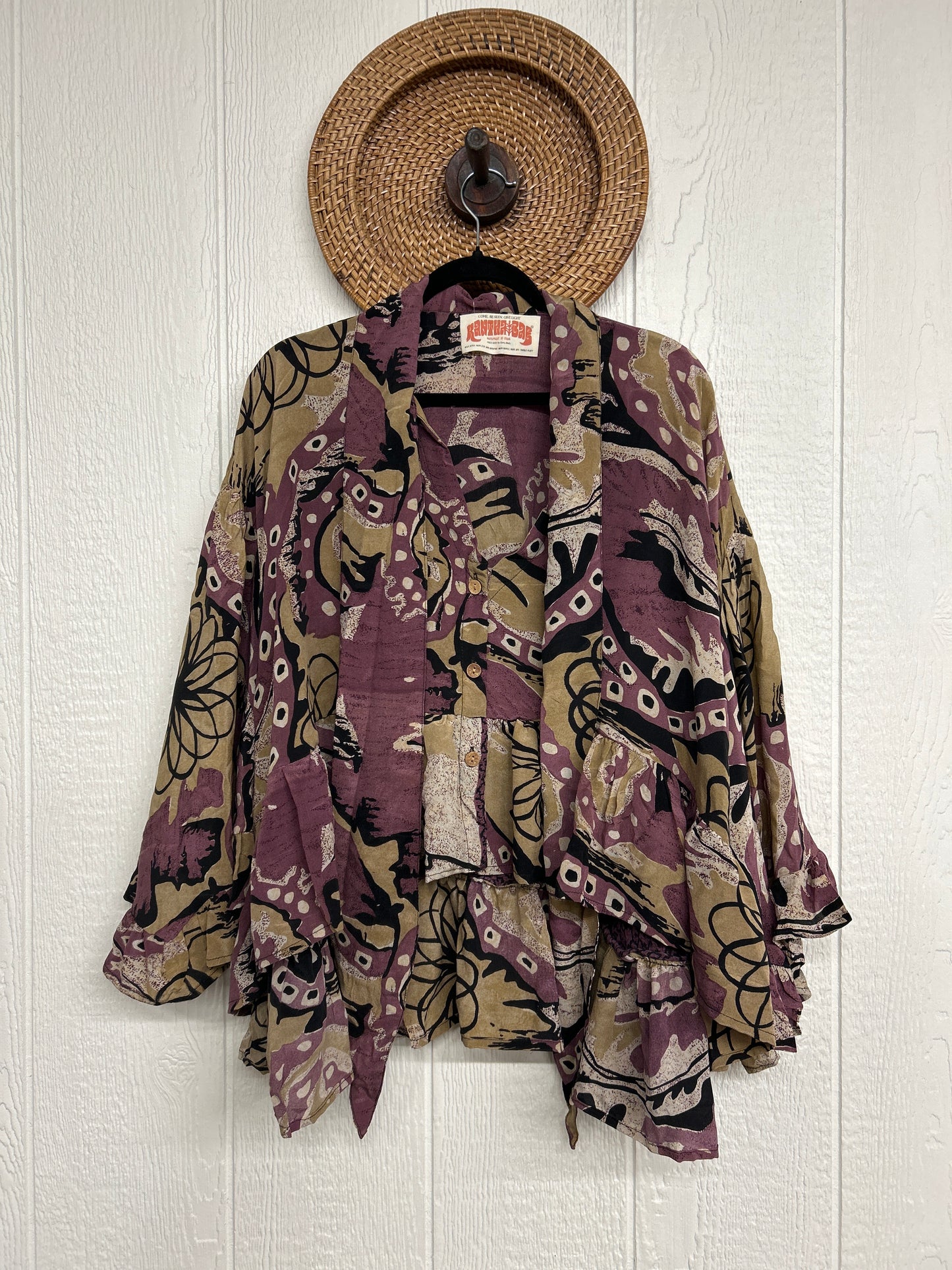 Crepe Sari Wild Rose Top 1225 040