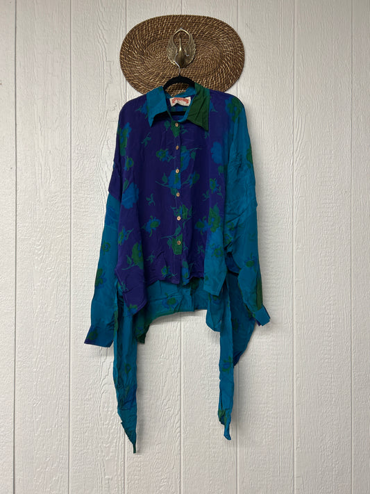 Crepe Sari Nirvana Button Down 1125 027