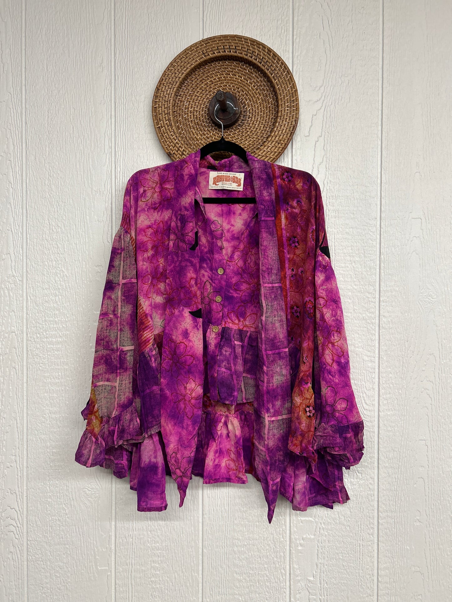 RETAIL Crepe Sari Wild Rose Top 0426 084