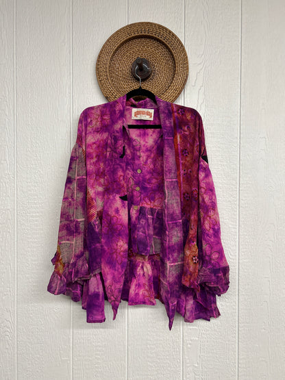 RETAIL Crepe Sari Wild Rose Top 0426 084