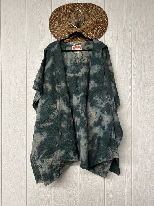 Aura Edit Fine Kantha Wanderlust Poncho 1026 017