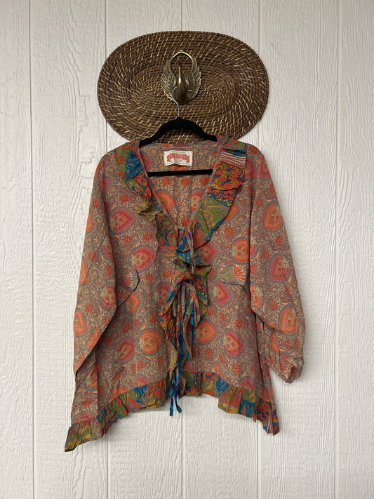 Crepe Sari Ruffle Daisy Blouse 0226 229