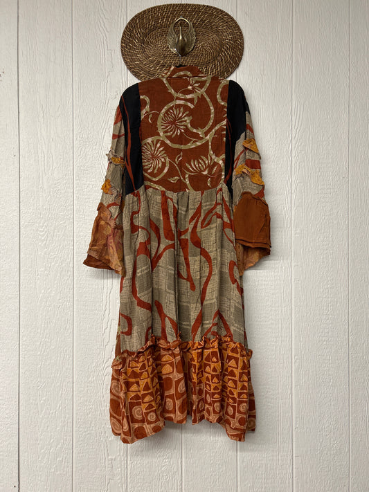 Crepe Sari Rhiannon Duster Dress 0226 015