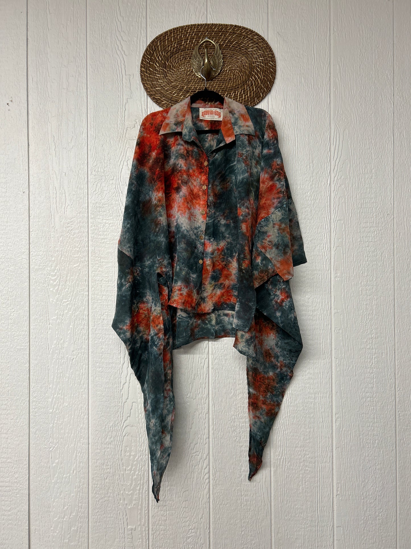 Crepe Sari Summer Nirvana Button Down 0626 095
