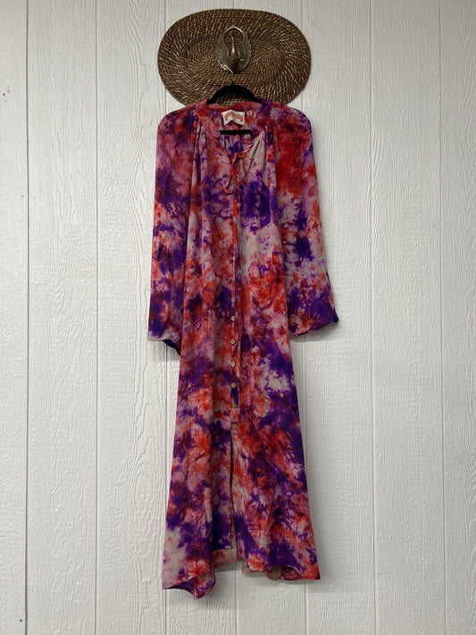 Crepe Sari Woodstock Duster Dress 0226 099