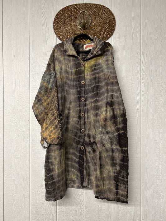 Aura Edit Koverlet Button Down Trench Coat 1026 043