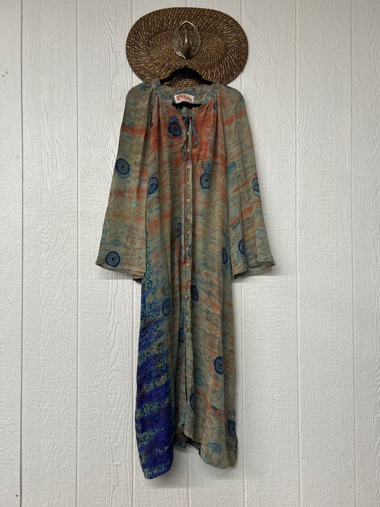 Crepe Sari Woodstock Duster Dress 0226 066