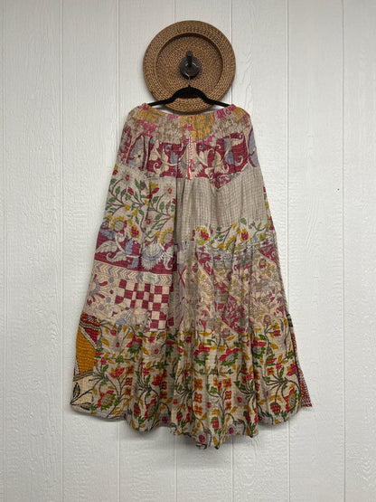 Pareo Kantha Lotus Maxi Skirt 0826 078