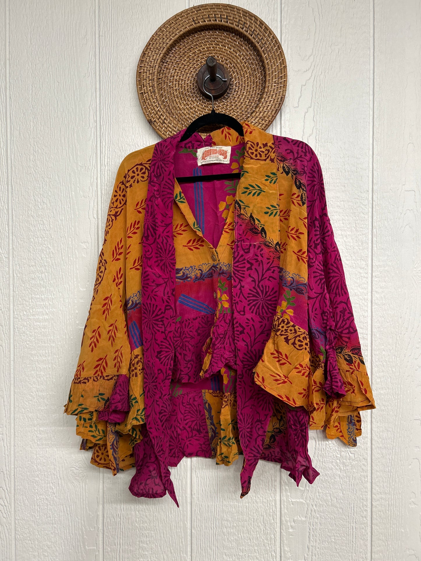 Crepe Sari Wild Rose Top 1225 079