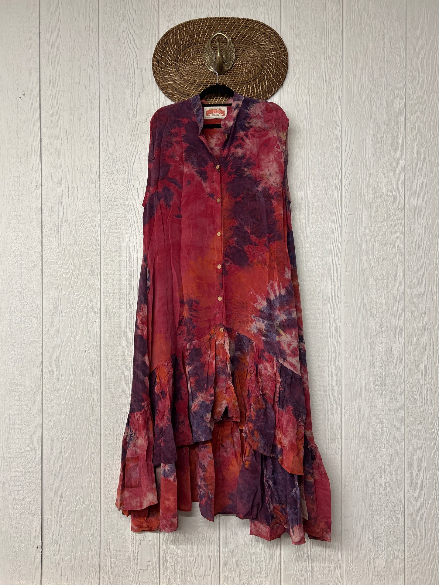 Crepe Sari Summer Dahlia Duster 0726 018