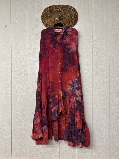 Crepe Sari Summer Dahlia Duster 0726 018