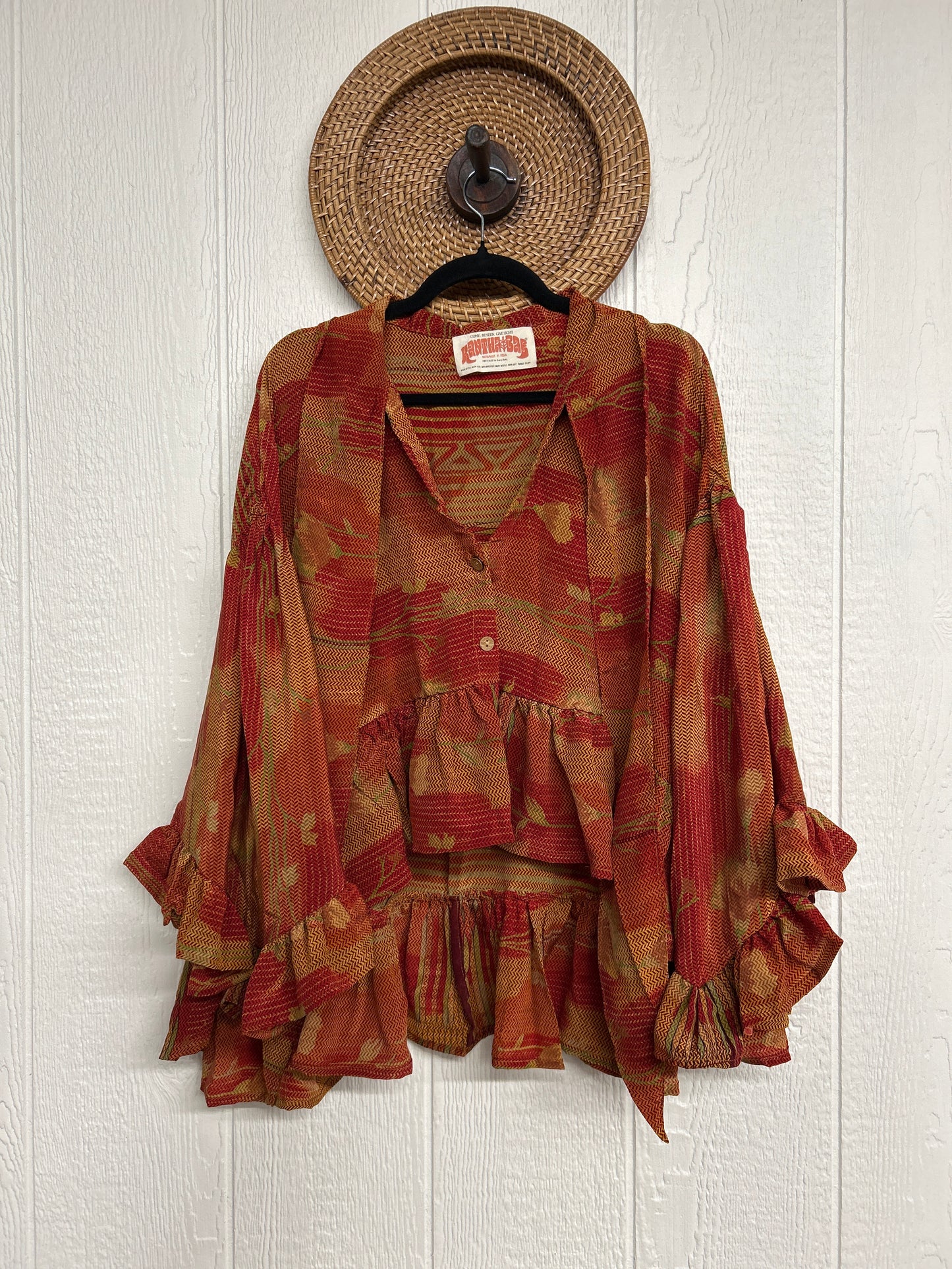 Crepe Sari Wild Rose Top 1225 015