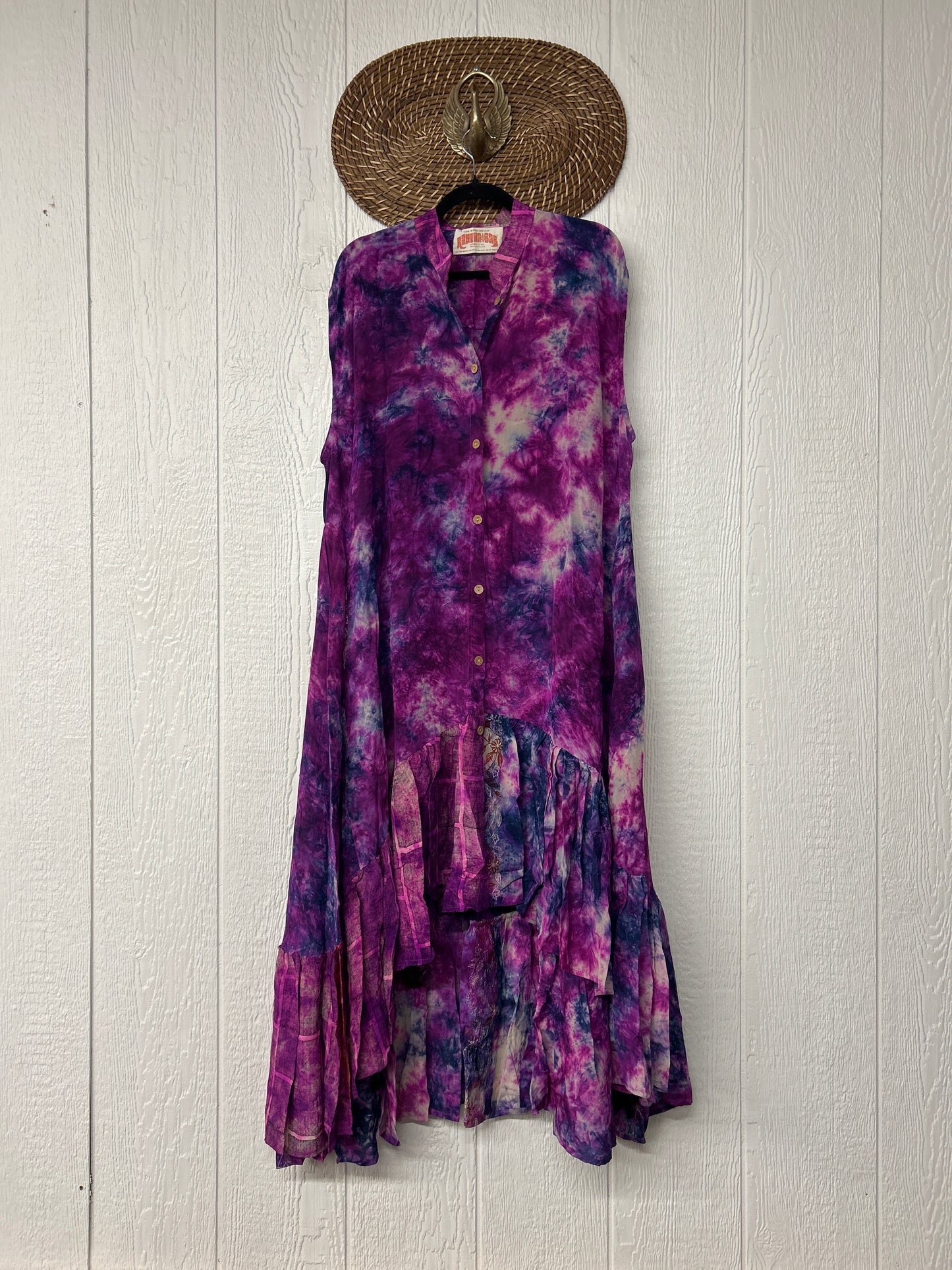 Crepe Sari Summer Dahlia Duster 0726 095