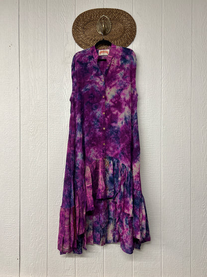 Crepe Sari Summer Dahlia Duster 0726 095