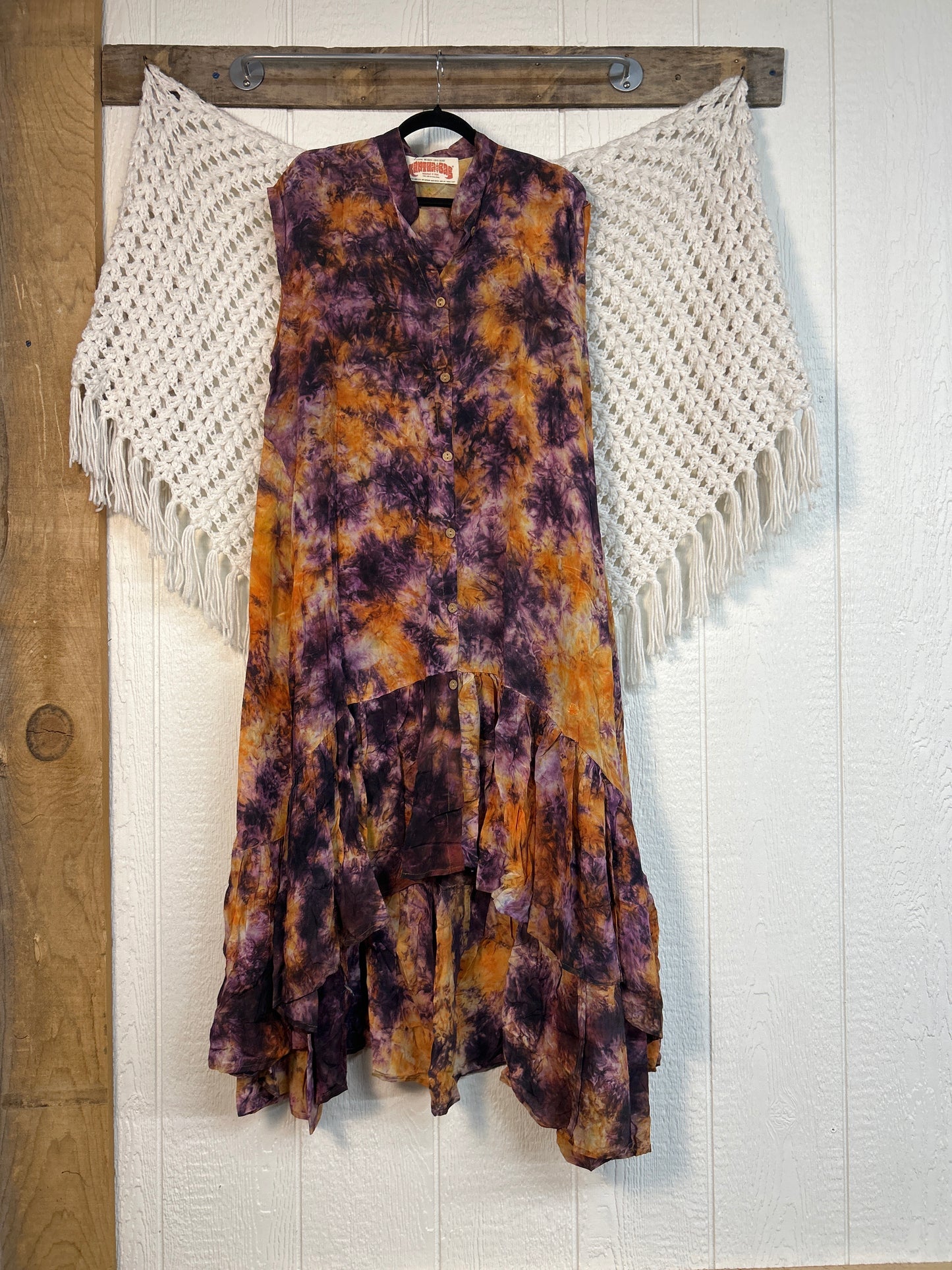 Crepe Sari Summer Dahlia Duster 0726 172