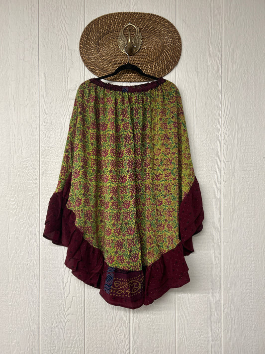 Crepe Wild Rose Skirt 1025 029