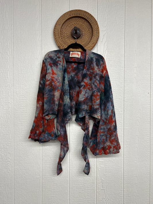 Crepe Sari Zeppelin Crop Shrug 0426 038