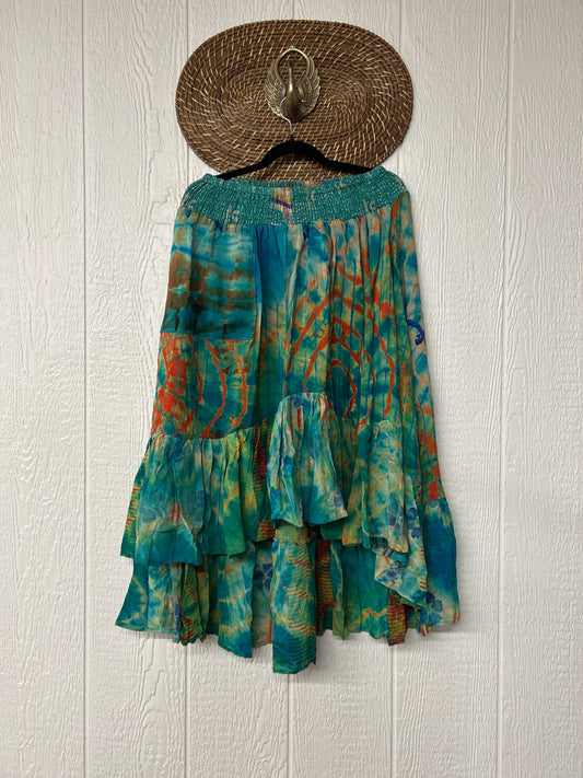 Crepe Sari Dahlia Skirt 1026 124