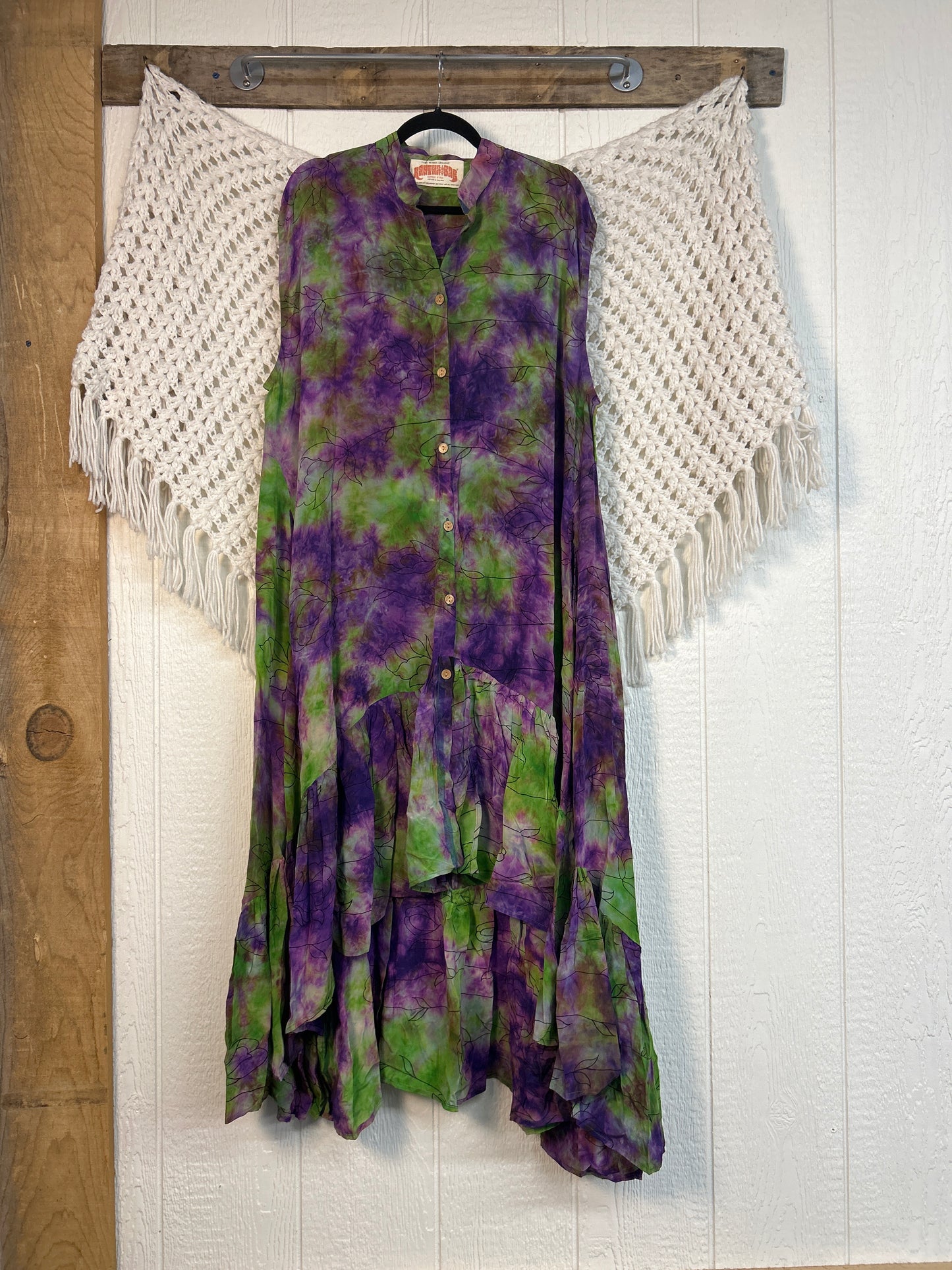 Crepe Sari Summer Dahlia Duster 0726 250