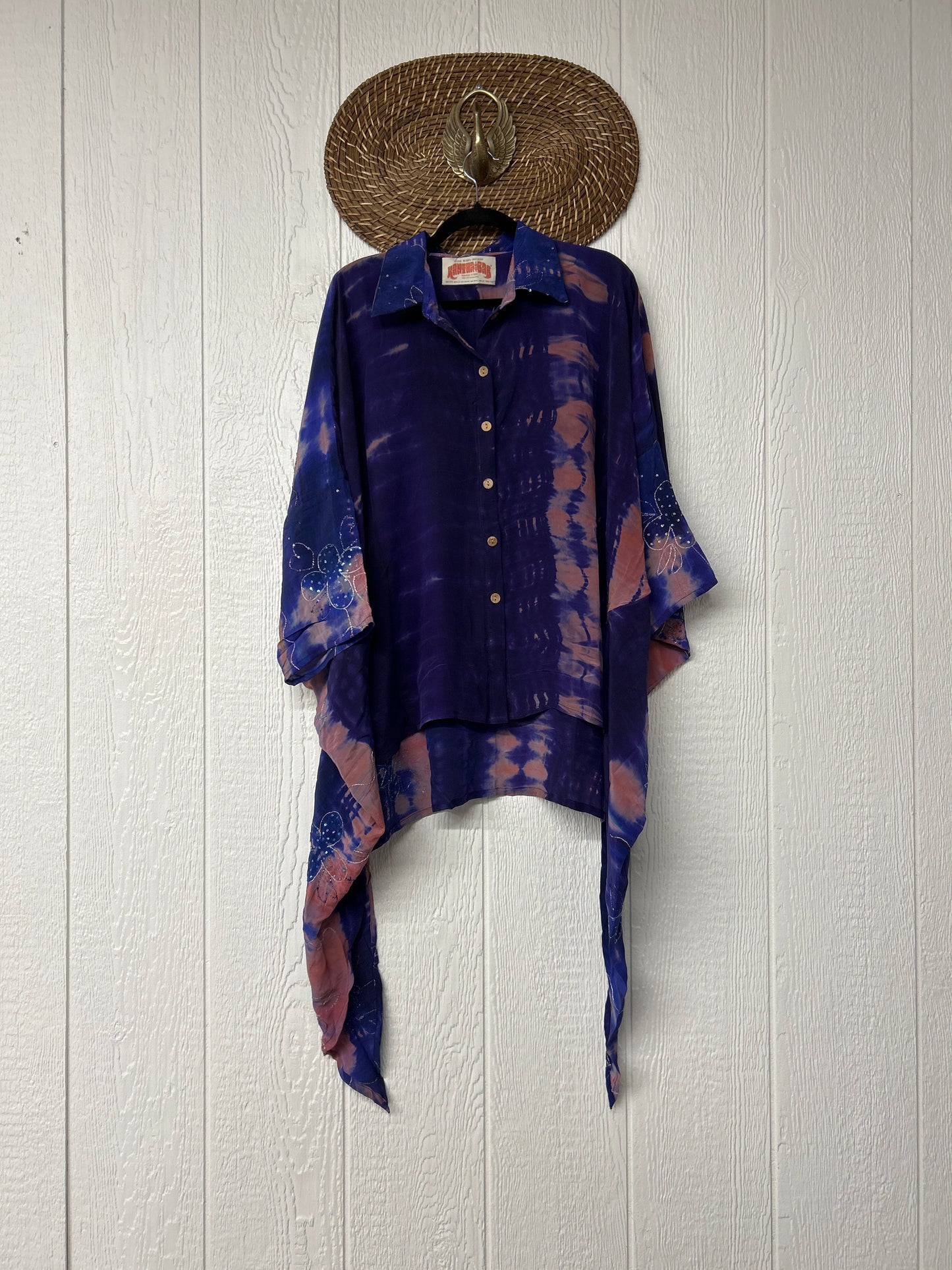 Crepe Sari Summer Nirvana Button Down 0626 018
