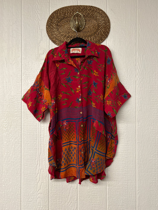 Crepe Sari Free To Be Button Down 0626 044