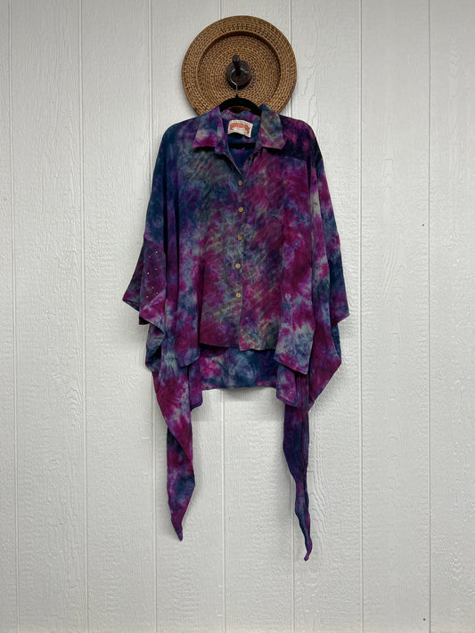 Crepe Sari Summer Nirvana Button Down 0626 130