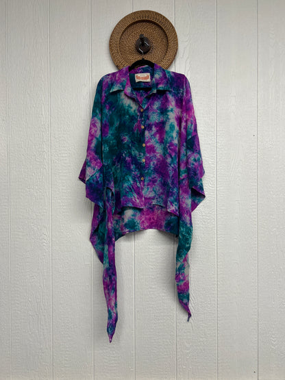 Crepe Sari Summer Nirvana Button Down 0626 275