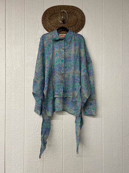 Crepe Sari Nirvana Button Down 1125 052