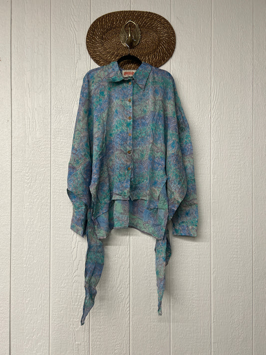 Crepe Sari Nirvana Button Down 1125 052