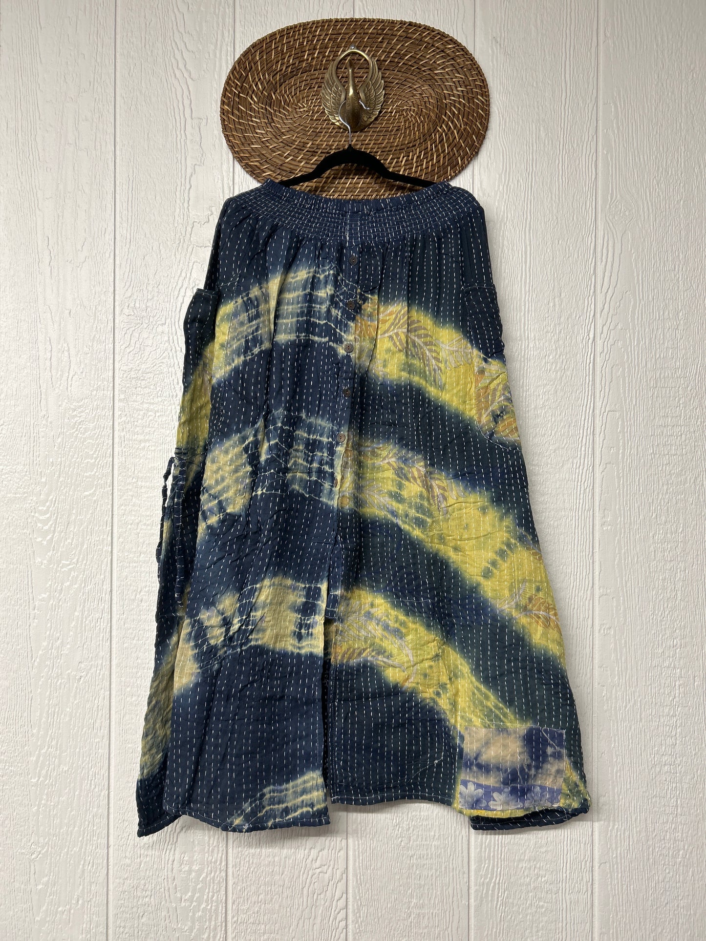 Pareo Kantha Butterfly Cargo Skirt 0526 023
