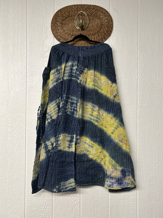 Pareo Kantha Butterfly Cargo Skirt 0526 023